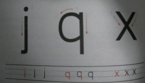 拼音四线三格中的写法示意及书写注意事项