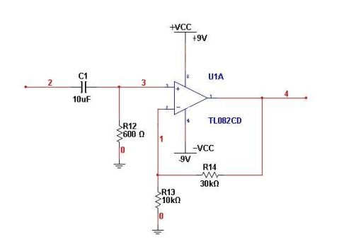 可选用的集成运算放大器很多,,我们这里选用tl082.